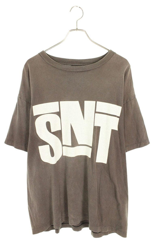 Saint Michael Logo Print T-Shirt Black Size XL