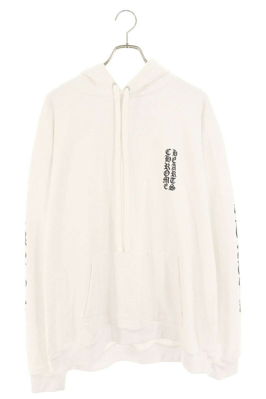 Chrome Hearts SWTSHRT PLV Logo Print Pullover Hoodie White x Black Size XL