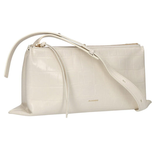 Jil Sander Leather Shoulder Bag White