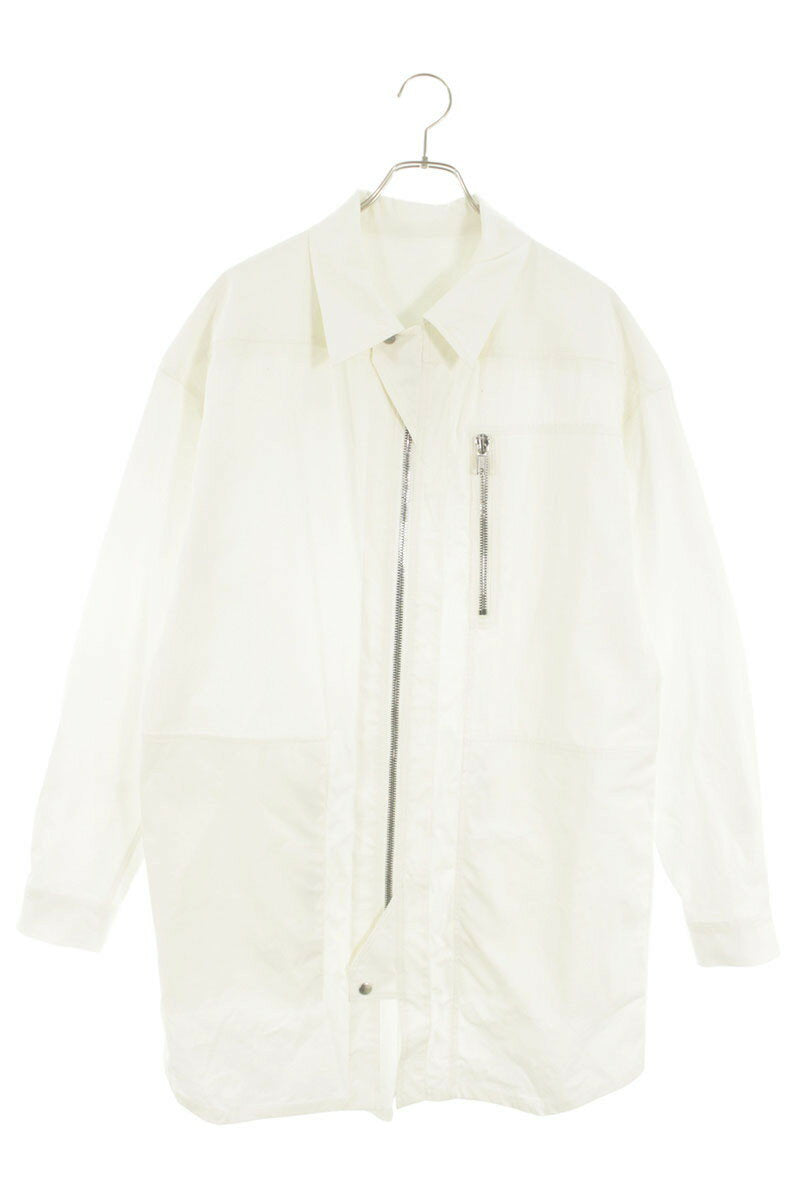 Rick Owens TE Oversized Long Sleeve Shirt White Size 46