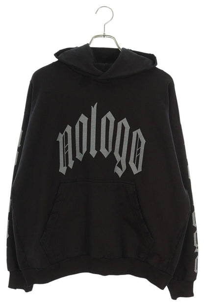 Balenciaga 24SS Nologo Print Pullover Hoodie Black Size XS