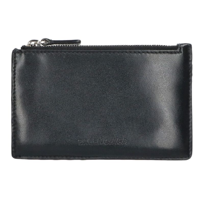 Balenciaga Leather Wallet Black x Green