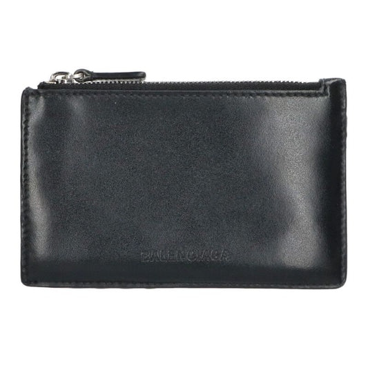 Balenciaga Leather Wallet Black x Green