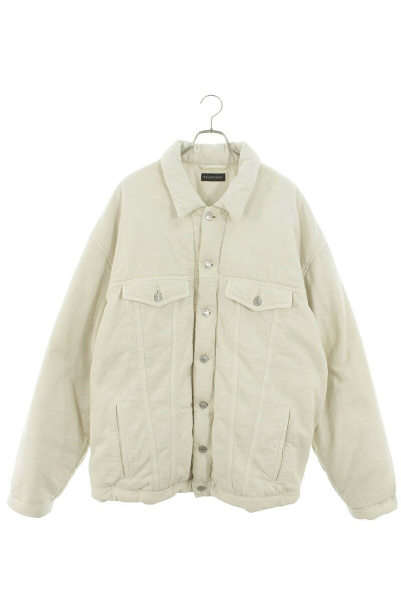 Balenciaga 22AW Oversized Denim Jacket White Size XS