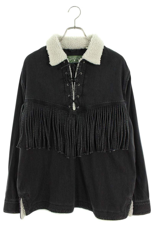DENIM TEARS Long Sleeve Shirt Black Size M