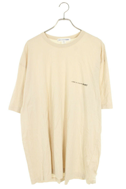 Comme des Garcons Logo Print T-Shirt Beige Size XL
