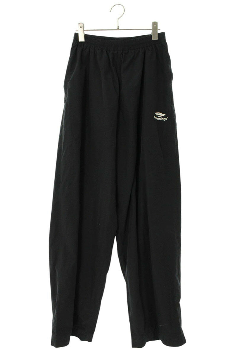 Balenciaga Logo Embroidered Long Pants Black Size XXS