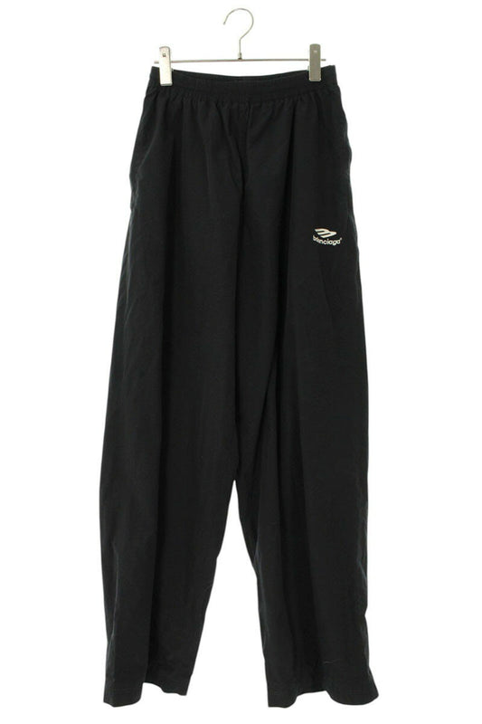 Balenciaga Logo Embroidered Long Pants Black Size XXS