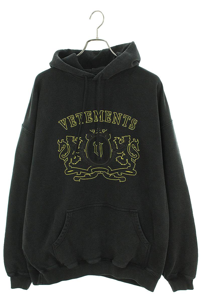 Vetements 24SS Y BLACKYELLOW Logo Hoodie Black x Yellow Size XS