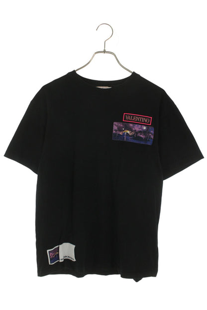 Valentino Logo Patchwork T-Shirt Black Size XS