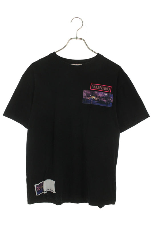 Valentino Logo Patchwork T-Shirt Black Size XS