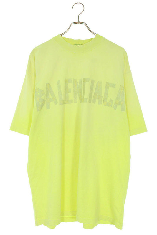 Balenciaga Logo T-Shirt Yellow Size S