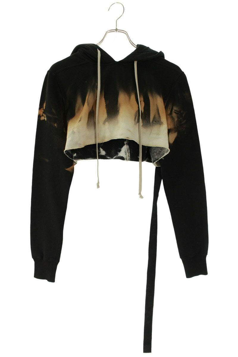 DRKSHDW FSUN CROPPED HOODIE Black x Orange Size M