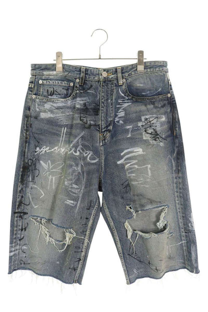 Balenciaga Baggy graffiti denim shorts Blue Size US 30