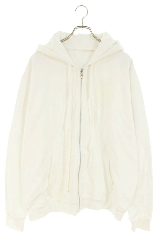Chrome Hearts WWW.CHROMEHEARTS.COM HOODIE White x Silver Size L