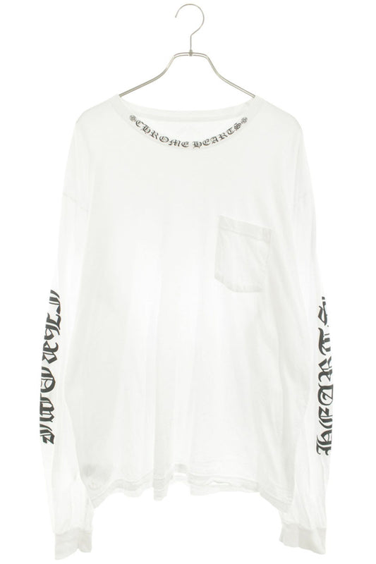 Chrome Hearts Neck Logo Long Sleeve Tee White Size XXL