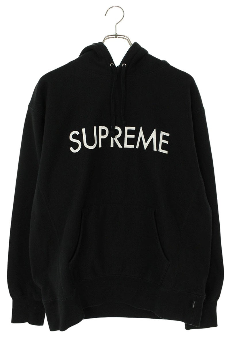 Supreme 22AW Capital Hooded Sweatshirt Black Size M