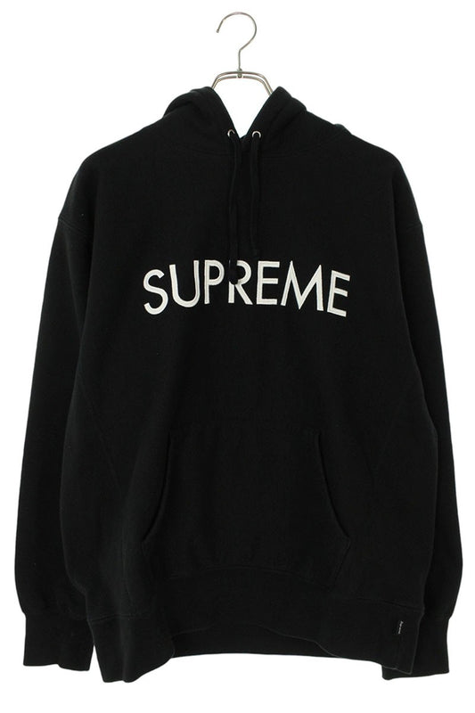 Supreme 22AW Capital Hooded Sweatshirt Black Size M
