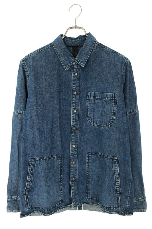 Vintage Chrome hearts Tops - Chrome Hearts LAST BITE Long Sleeve Shirt Blue Size S - Authentic Archive