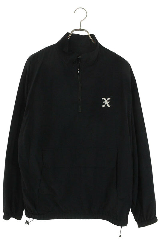 GOD SELECTION XXX Logo Patch Half Zip Blouson Black Size M