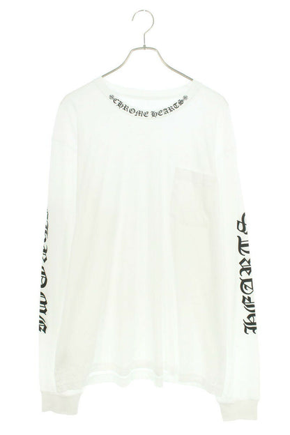 Chrome Hearts Neck Logo Print Long Sleeve Tee White Size XXL