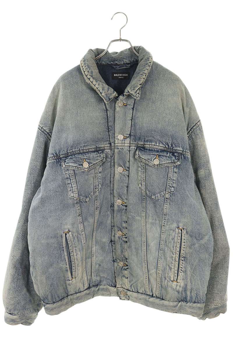 BALENCIAGA 22AW Padded Denim Blouson Blue Size XS
