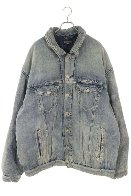 BALENCIAGA 22AW Padded Denim Blouson Blue Size XS