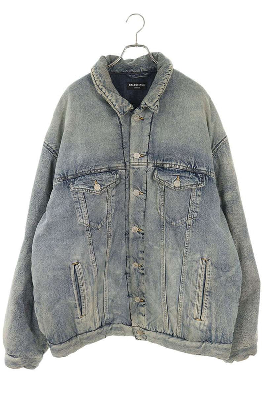 BALENCIAGA 22AW Padded Denim Blouson Blue Size XS
