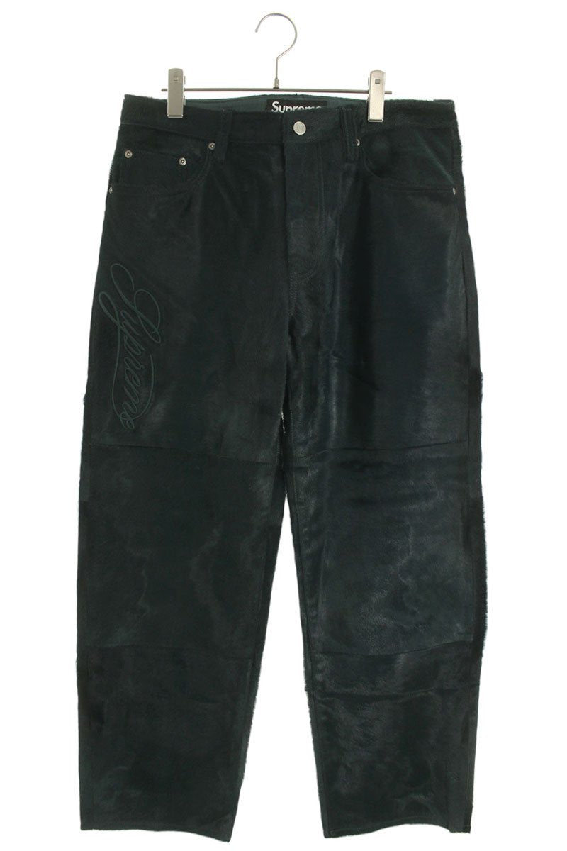 Supreme 25SS Leather Long Pants Green Size 32