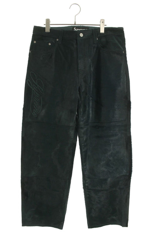 Supreme 25SS Leather Long Pants Green Size 32