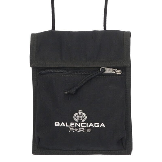Balenciaga Explorer Logo Nylon Shoulder Bag Black One Size