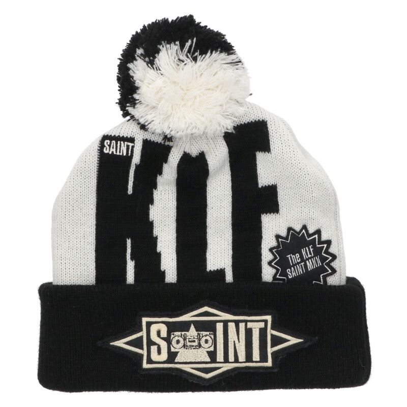 Saint Michael Logo Patch Beanie Black x White Size ONE
