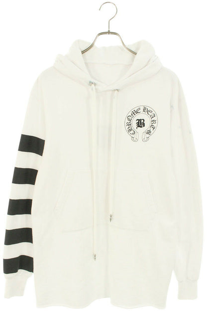 Chrome Hearts BELLA HD LNG Embroidered Logo Print Pullover Hoodie White Size M