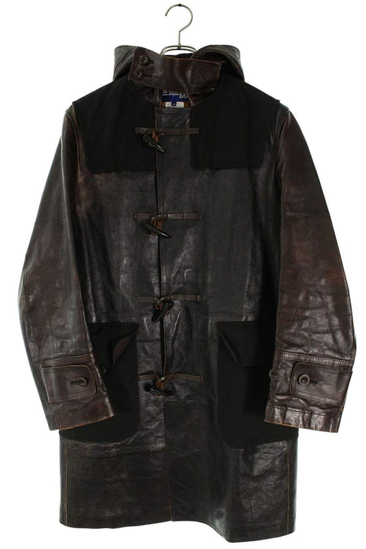 Comme des Garcons Junya Watanabe Reconstructed Leather Coat Brown Size XS