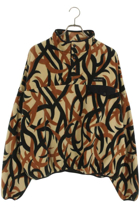 Saint Michael All-Over Print Fleece Blouson Brown Size L
