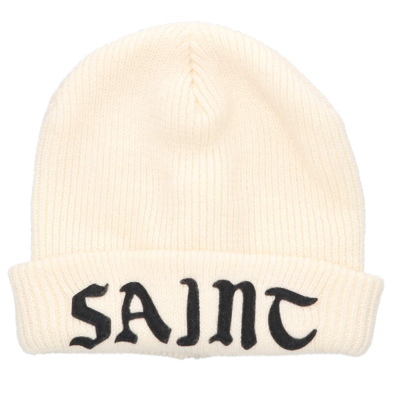 Saint Michael Logo Patchwork Beanie White Size ONE