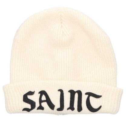 Saint Michael Logo Patchwork Beanie White Size ONE
