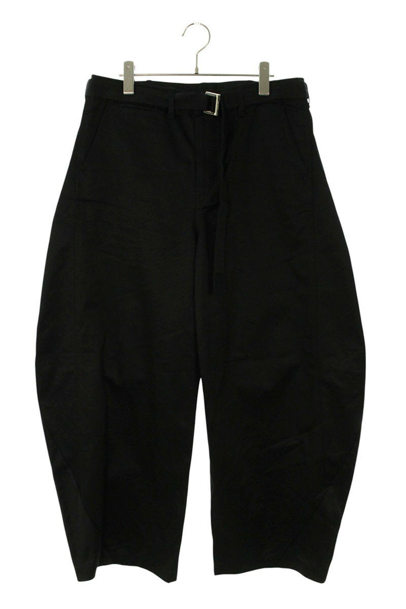 Sacai 26SS Cotton Wide Long Pants Black Size US 32