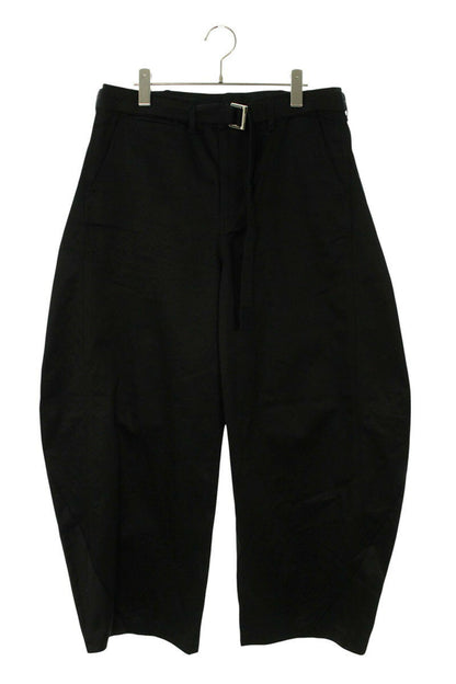 Sacai 26SS Cotton Wide Long Pants Black Size US 32