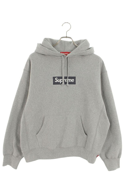 Supreme 25AW Box Logo Hooded Sweatshirt Gray x Blue Size M
