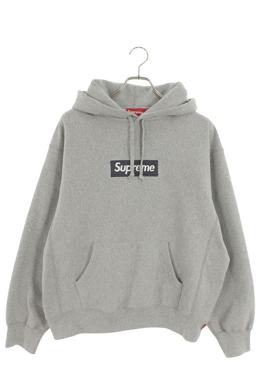 Supreme 25AW Box Logo Hooded Sweatshirt Gray x Blue Size M