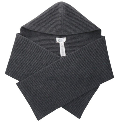Maison Margiela 26SS Wool hooded scarf Gray Size S