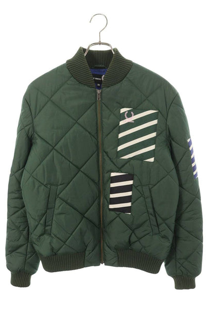 Fred Perry Logo Embroidered Blouson Green Size XS