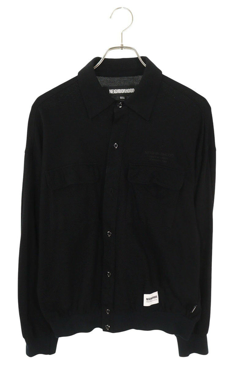 Neighborhood 24SS Logo Embroidered Long Sleeve Shirt Black Size S