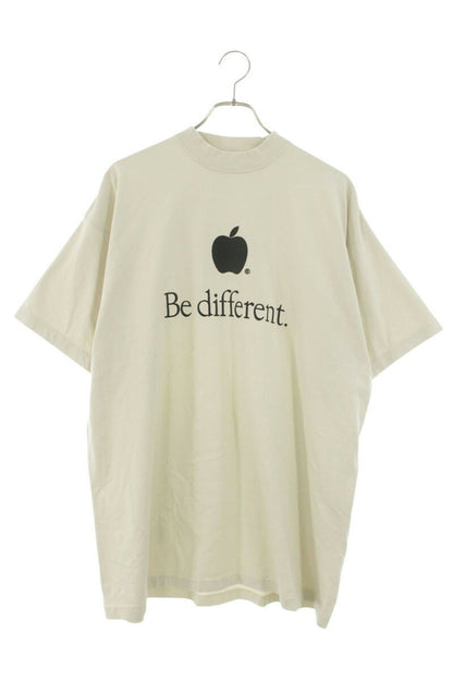 Balenciaga BEDIFFERENT Embroidered T-Shirt Beige Size S