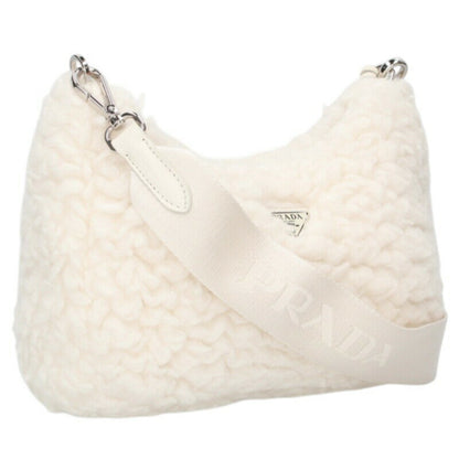 Prada Logo Shoulder Bag White One Size