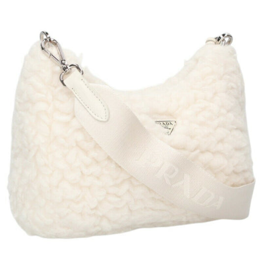 Prada Logo Shoulder Bag White One Size