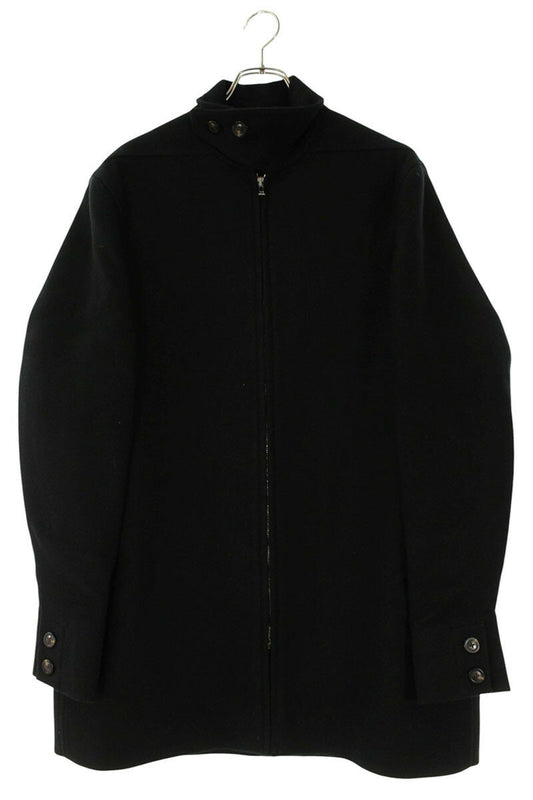 Rick Owens Melton Stand Collar Coat Black Size S