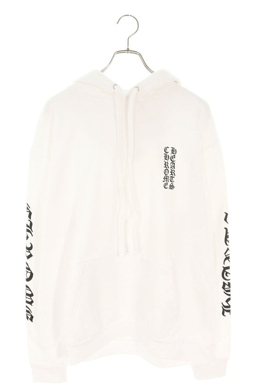 Chrome Hearts SWTSHRT PLV Logo Print Pullover Hoodie White Size L