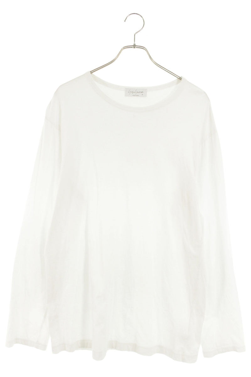 YOHJI YAMAMOTO POUR HOMME Crewneck Long Sleeve T-Shirt White Size 3
